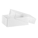 White Cotton Filled Cardboard Boxes - 3 1-2" x 3 1-2" x 2"
