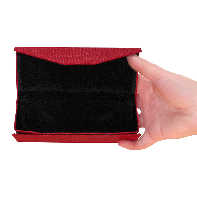 Foldable Triangular Case with Linen Texture