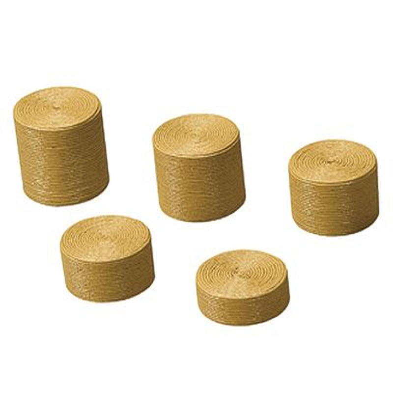 Set of Five Pedestals Covered with Paper Twine