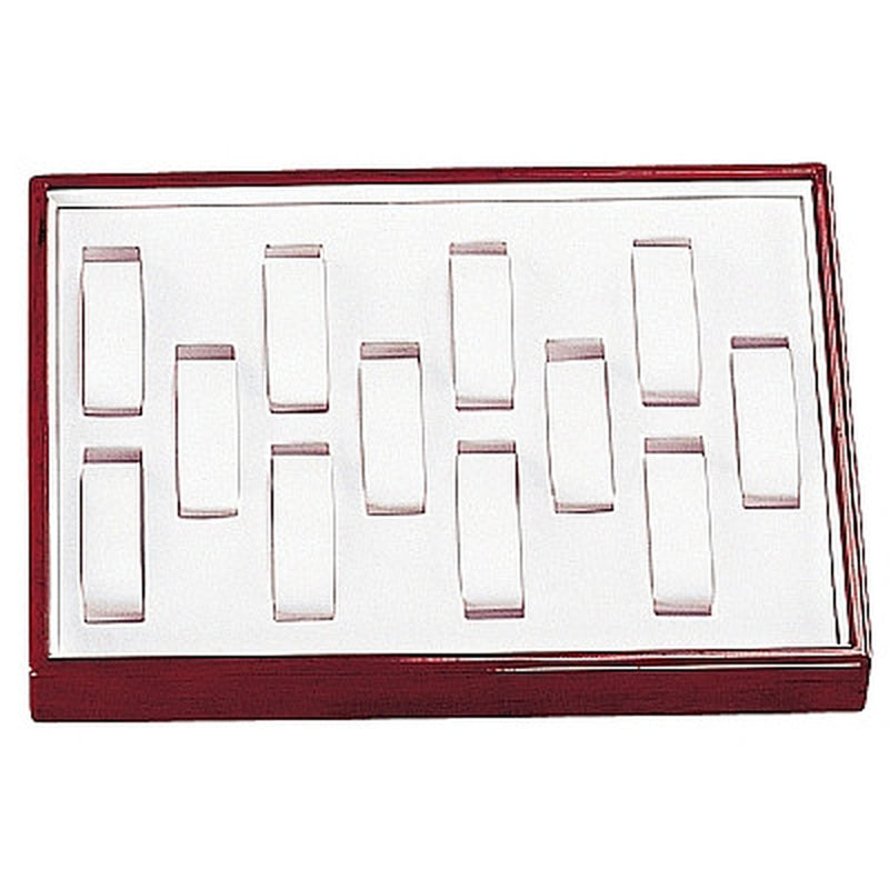 Leatherette and Genuine Wood Tray for 12 Watches