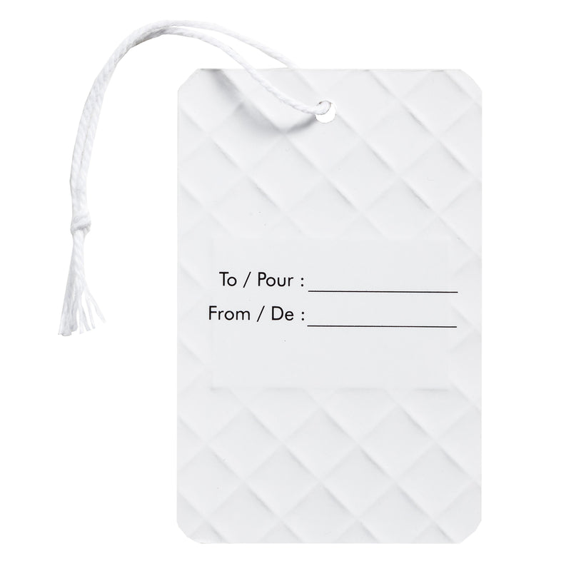 White Le Paris Embossed Tag