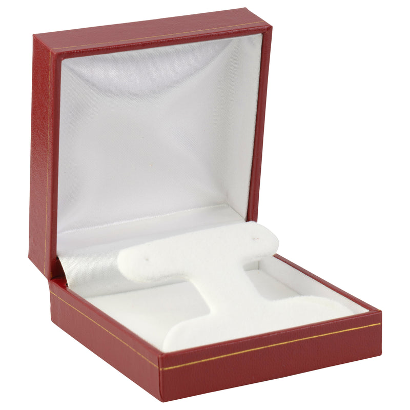 Paper Covered French Clip Earring Box with Gold Accent