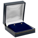 Paper Covered Hoop Earring Box with Gold Accent