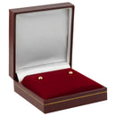 Paper Covered Hoop Earring Box with Gold Accent