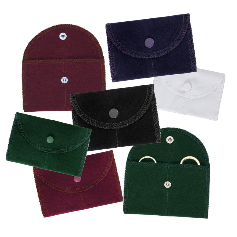 Velour Pouches with Side-by-Side Pocket