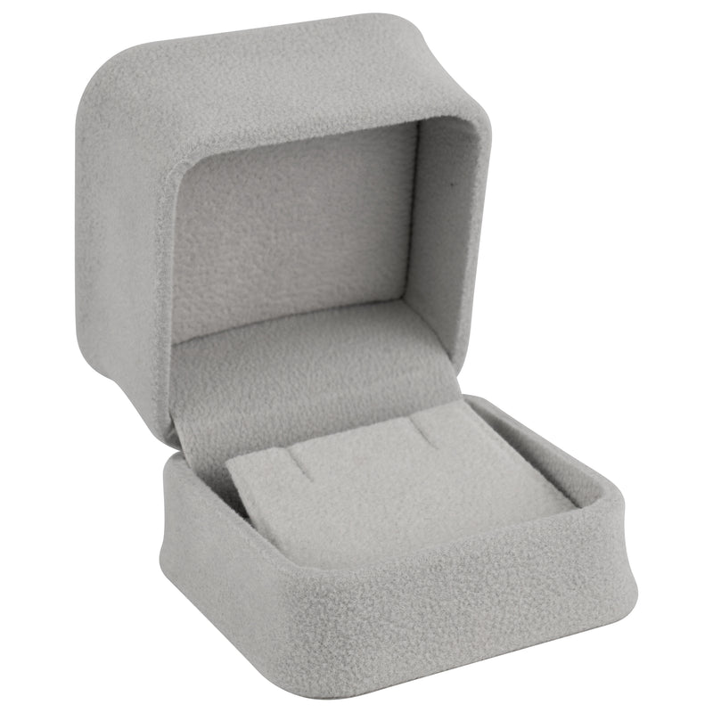 Suede Single Earring Box with Matching Suede Interior