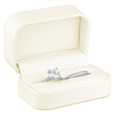 Leatherette Double Ring Box with Matching Interior