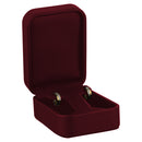 Leatherette French Clip Earring Box with Matching Interior