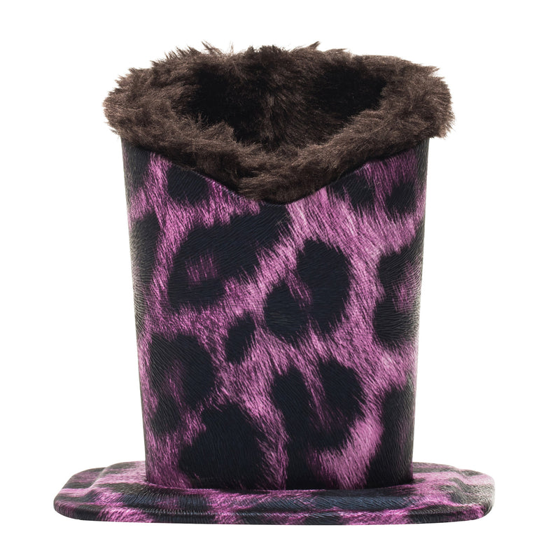 Animal Print Desktop Holder with Plush Interior