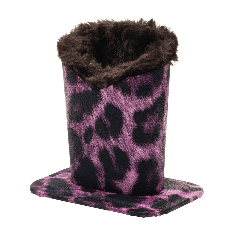 Animal Print Desktop Holder with Plush Interior