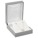 Paper Covered Large Pendant Box with Gold Accent