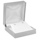 Paper Covered Clip Earring Box with Gold Accent