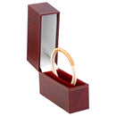 Paper Covered Standing Bangle Box with Gold Accent