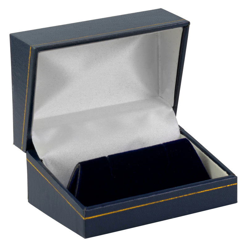 Paper Covered Large Cufflink Box with Gold Accent