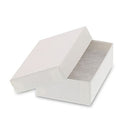 White Cotton Filled Cardboard Boxes - 3 1-2" x 3 1-2" x 2"