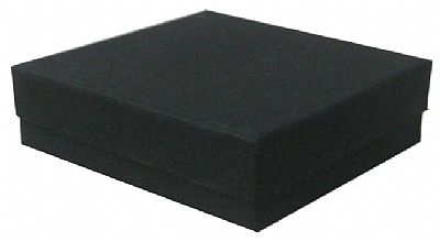 Black Cotton Filled Cardboard Boxes - 3 1-2" x 3 1-2" x 2"