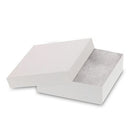 White Cotton Filled Cardboard Boxes - 3 1-2" x 3 1-2" x 2"