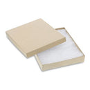 Kraft Cotton Filled Cardboard Boxes - 3 1-2" x 3 1-2" x 2"