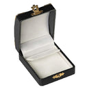 Leatherette Clip Earring Box with Gold Trim and Closure