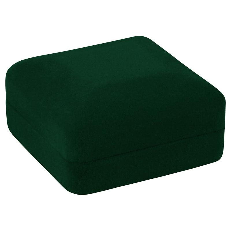 Velour Cufflink Box with White Sleeve