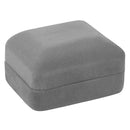 Velour Double Ring Box with White Sleeve
