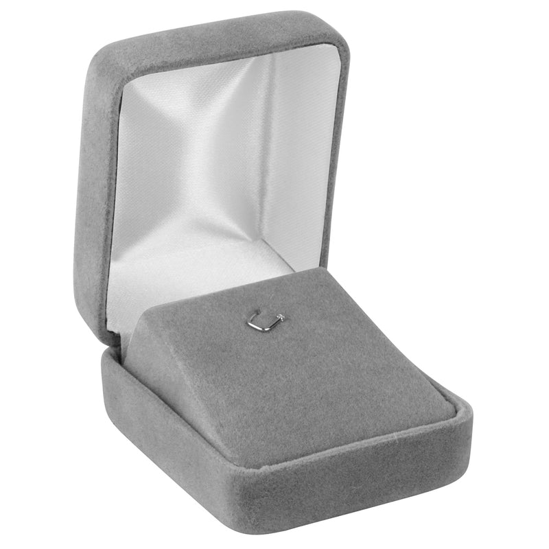 Velour Charm Box with White Sleeve