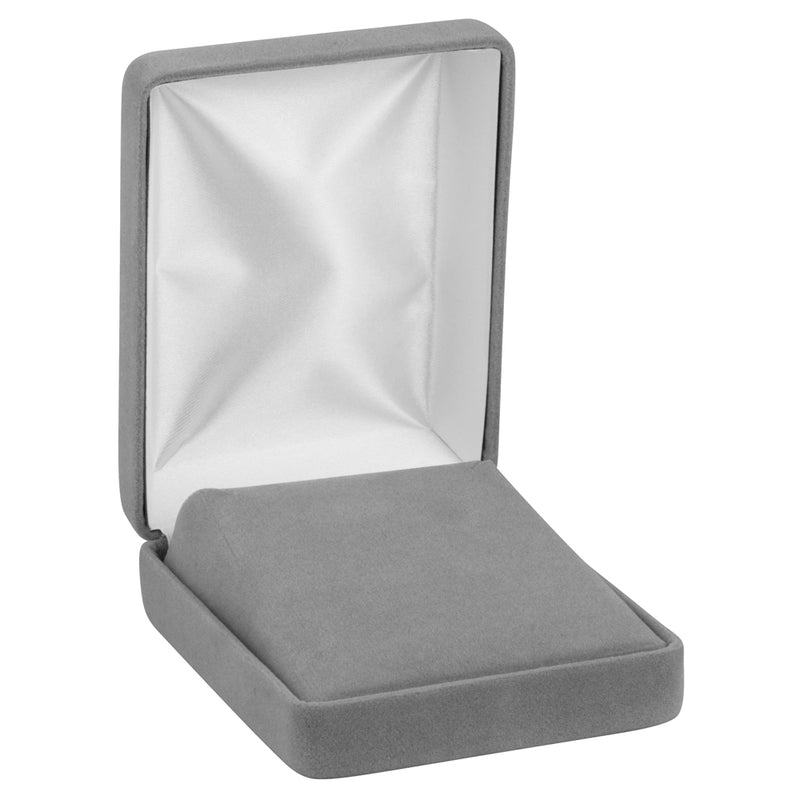 Velour Large Pendant Box with White Sleeve