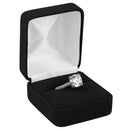 Velour Single Ring Box with White Sleeve