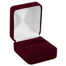 Velour Single Ring Box with White Sleeve