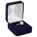 Velour Single Ring Box with White Sleeve