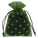 Organza Drawstring  Pouch with Polka Dots
