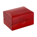High Shine Mahogany Color Wooden Double Ring Box