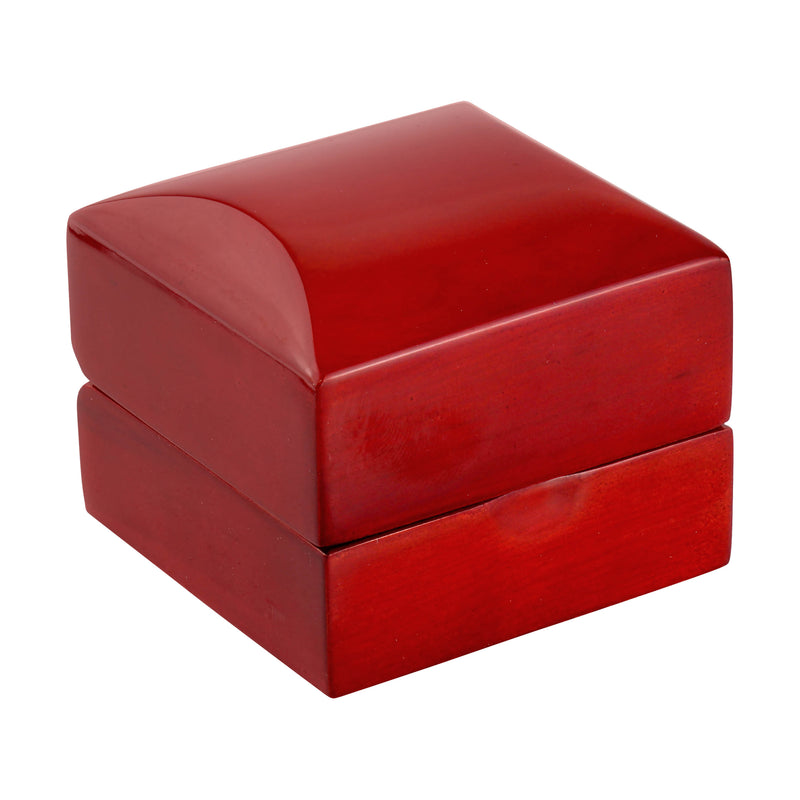 High Shine Mahogany Color Wooden Single Earring Box