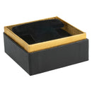 Two-tone Paper French Clip Earring Box with Gold Accent