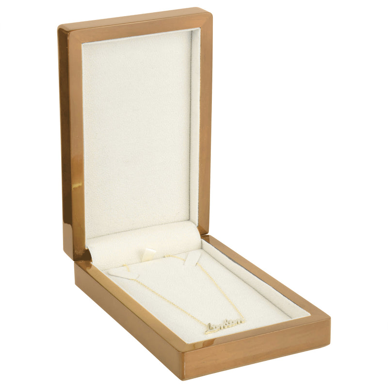 Wooden Pearl Box with Suede Insert