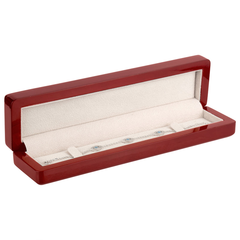 Wooden Bracelet Box with Suede Insert