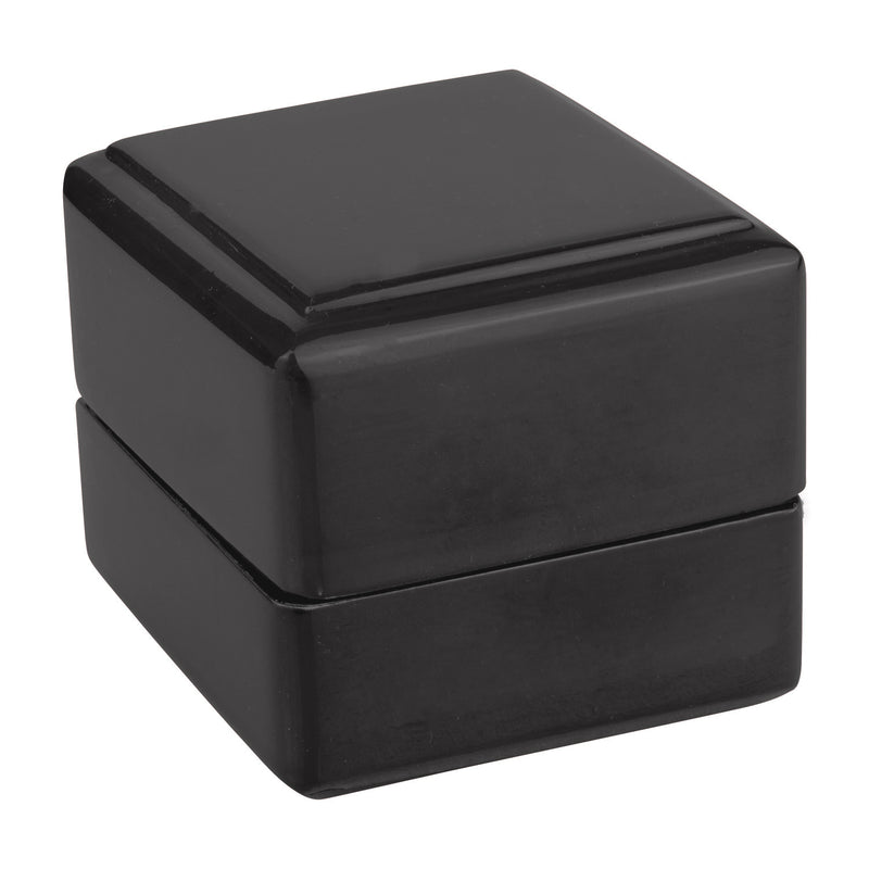 Wooden Single Ring Box with Suede Insert
