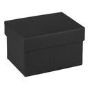 Nabuka Leatherette Double Ring Box with Cream Interior
