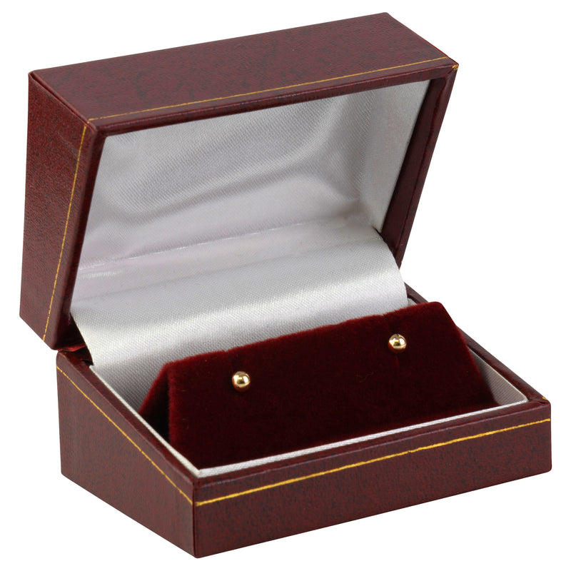 Paper Covered Large Cufflink Box with Gold Accent