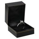 Paper Covered Clip Ring Box with Gold Accent