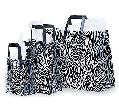 Animal Printed Plastic Bag with Flat Handles