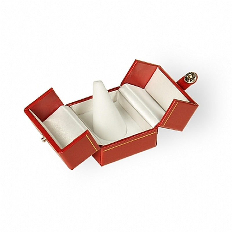 Paper Covered Finger Ring Box with Matching Insert