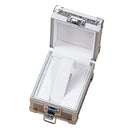 Metal Imitation Plastic Bangle or Watch Box with White Interior