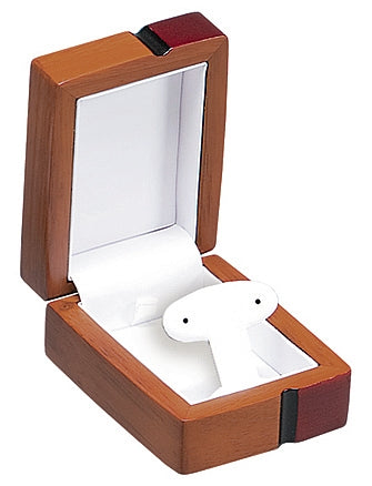 Wooden 3 Tones FrenchClipBox with White Leatherette Interior
