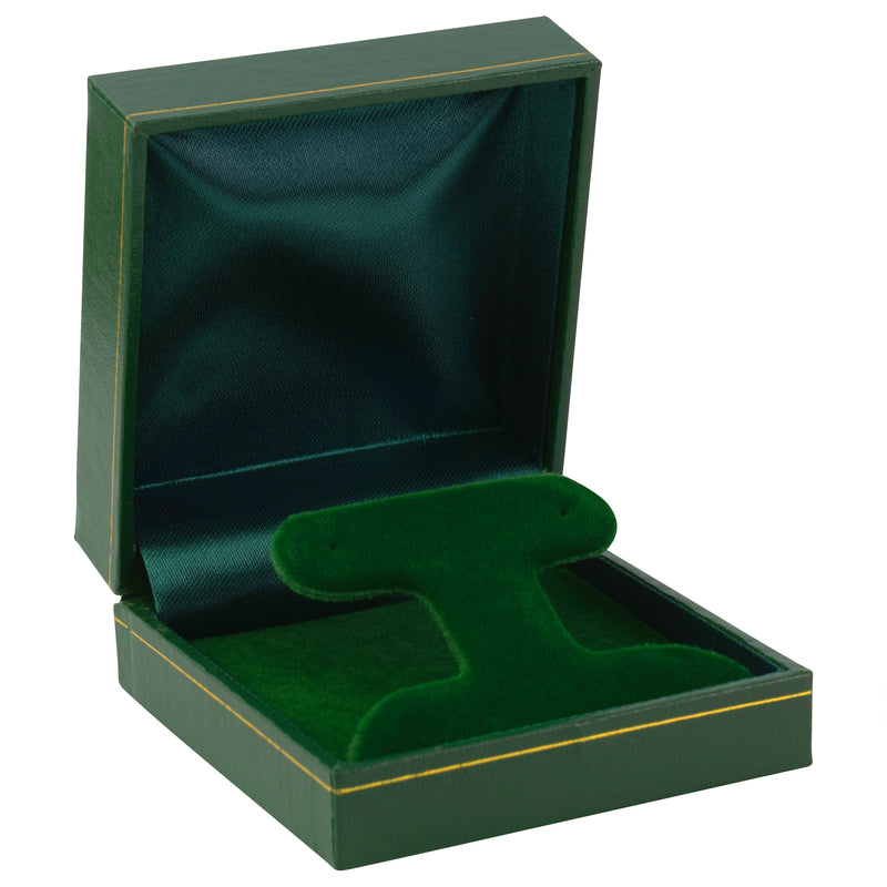 Paper Covered French Clip Earring Box with Gold Accent