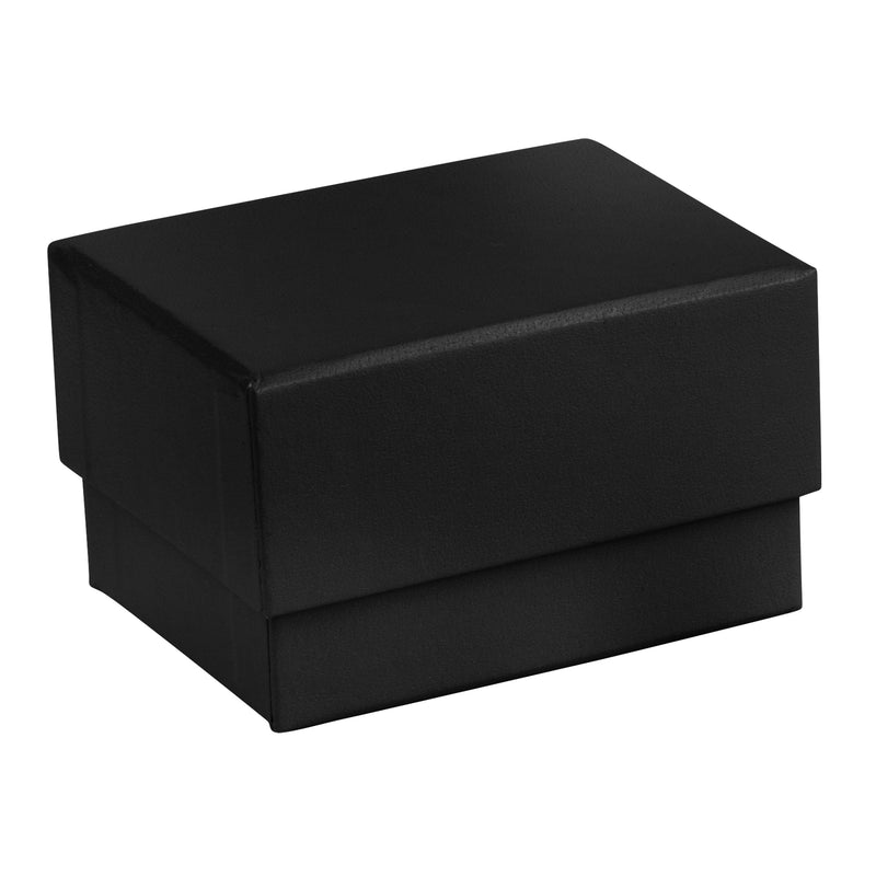 Suede Double Ring Box with Matching Suede Interior