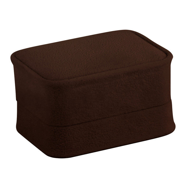 Suede Double Ring Box with Matching Suede Interior