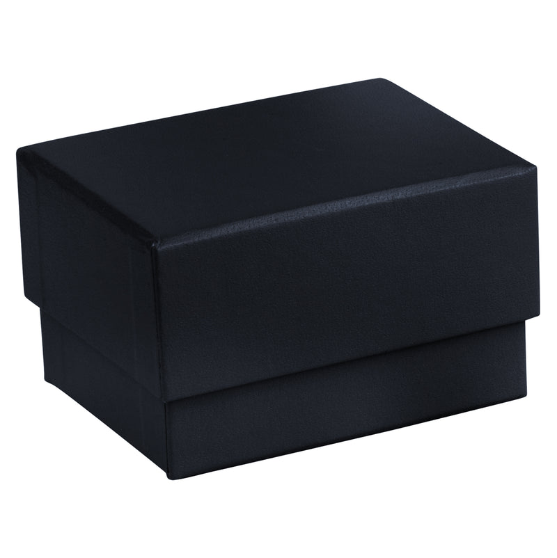 Suede Double Ring Box with Matching Suede Interior