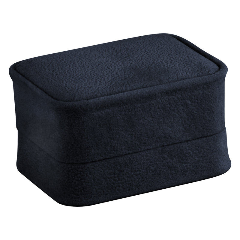 Suede Double Ring Box with Matching Suede Interior