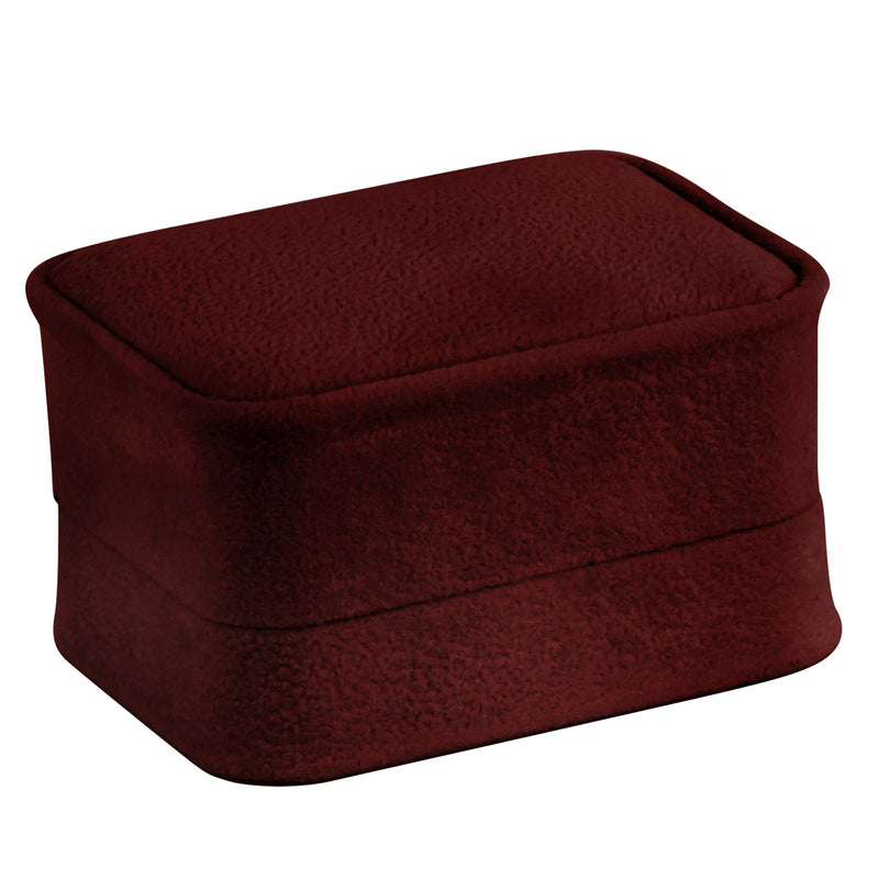 Suede Double Ring Box with Matching Suede Interior